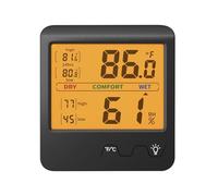 CYDZSRA Schermo LCD ad Definizione Freddo Caldo Asciutto e Bagnato Tutto a Colpo d'occhio Termometro e igrometro di precisione per Interni Domestici ABS