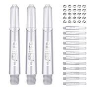 CyeeLife 48mm Alberi di Freccette in plastica,15 Pezzi,con 20 Anelli di Pecora,2BA&PC Dart Shafts