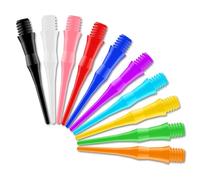CyeeLife - 500 punte per freccette in plastica, 2BA filettatura, particolarmente stabili e durevoli, punte per freccette in totale ci sono dieci colori (500pz)