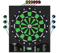 CyeeLife Bersaglio Freccette elettronico - Display LED - Bersaglio con 12 Freccette,24 Alette, 50 punte morbide e accessori,1-8 Giocatori, Innovativo con 34 variazioni