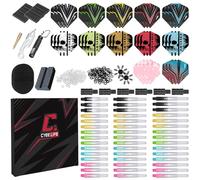 CyeeLife Dart Accessori Set, Accessori per Freccette Professionali, Multiple Opzioni Disponibili, Set Accessori Freccette con Flights, Aste, Cera per Presa, ecc. Totale 12 Tipi di Accessori