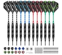 CyeeLife Freccette per Dart con Punta in plastica, Set di 12 Freccette Soft Darts da 20 Grammi per Dartboard Elettronico