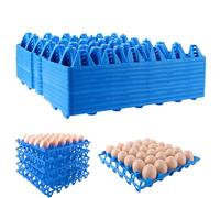 CYEER 10 pezzi contenitore per uova, contenitore per uova per frigorifero, vassoio per 30 porta uova all'ingrosso per conservare le uova (blu)