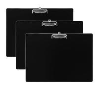 CYEER 3 portablocco formato A3, formato orizzontale, colore nero, robusto tavolo da disegno in polipropilene (PP), per piani, schizzi e ufficio, scrivania con forte clip in metallo e passante per