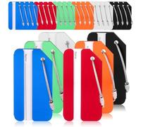 CYEER Set di 30 etichette per bagagli in alluminio, robuste etichette per bagagli con filo in acciaio inox e targhetta per indirizzi, per crociera, viaggi in aereo e valigia, protezione privacy, 8 x