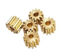CYFANG 5 pezzi 0,2M 18T Ingranaggio piatto in ottone 1mm Albero motore a tenuta stagna Pignone 4mm Diametro 0,8mm Spessore 0,2 Modulo 18 Denti Ingranaggio Pignone cilindrico