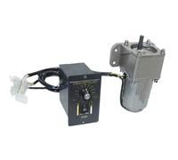 CYFANG Motore a induzione con telaio 6W 60x60mm 220V AC Motoriduttore AC monofase Motore regolabile con staffa Regolatore di velocità meccanicamente(75RPM)