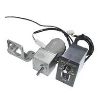 CYFANG Motoriduttore a ingranaggi da 6 W con staffa Telaio da 60x60 mm Motore monofase a velocità regolabile da 110 V CA con regolatore di velocità meccanicamente(54RPM)