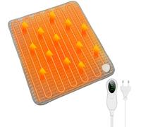 CYFIE Grande cuscino riscaldante elettrico, 50 x 60 cm, cuscino termico con 10 livelli di temperatura, riscaldamento rapido 30 - 70 °C, con spegnimento automatico, cavo da 2,5 m, per schiena, addome