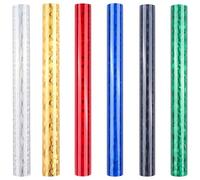 CYFUN DESIGN Pacchetto di Carta di Trasferimento per Cricut Foil Transfer Kit/Spellbinders/Foil Quill/Heat Pen, 6 Colori Assortiti 12,7 cm x 3 m Rolls per Hot Stamping Machine