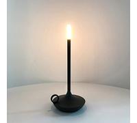 CYGEVUGL Lampada da Atmosfera per Cena a Lume di Candela, Lampada da Comodino 2500mAh Luminosità a 3 Livelli, Lampada da Tavolo per Bar/Caffè/Ristorante/Campeggio，Black