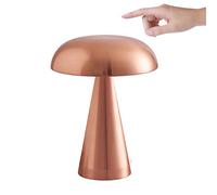 CYGEVUGL Lampada da Tavolo a Fungo, Luce Notturna da Tavolo Touch Ricaricabile, Lampade da Comodino Senza Fili per Ristorante, Bar Dell'hotel, Camera da Letto, Arredamento per Bambini，Bronze