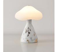 CYGEVUGL Lampade da Tavolo a Fungo Colore e Luminosità Regolabili, Lampada da Comodino Touch con Ricarica USB, Luce Notturna a LED per Camera da Letto/Patio/Campeggio/Sala da Pranzo,Marbling