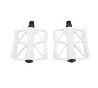 Cygmophing 1 paio di pedali da ciclismo a doppio lato con perni antiscivolo in lega di alluminio per mountain road riding (bianco)