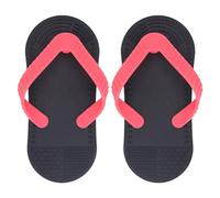 Cygmophing 2 pezzi Flip Flop Dentizione Giocattolo per bambini Lenire le emozioni Ridurre il dolore Massaggiagengive in silicone a forma di infradito (Nera)