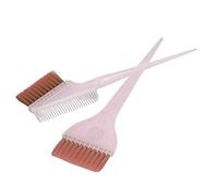 Cygmophing 2 pezzi in nylon morbido per evidenziare i capelli, applicatore, pettine per tinture per capelli a doppia faccia, con manico glitterato (Rosa)