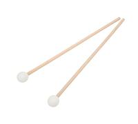 Cygmophing 2PCS Bell Mallet Manico in acero Gomma Meravigliosa qualità del suono Xilofono Marimba (Bianca)
