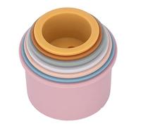 Cygmophing 7 bicchieri impilabili in silicone colorato per bambini, giocattolo da bagno