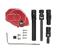 Cygmophing RC Auto Scatola Ingranaggi e Albero di Trasmissione Set in Lega di Alluminio Squisiti Accessori RC Auto per Axial SCX24 1/24 RC Auto (Rossa)