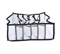 Cygmophing Scatola portaoggetti per reggiseni in rete Divisorio per cassetti pieghevole multiuso per calzini, mutandine e biancheria intima (6 slot)