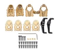 Cygmophing Set di aggiornamento della tazza dello sterzo RC Set di coperture per ingranaggi del manicotto dell'asse posteriore accurato in rame per auto da arrampicata FCX24 1/24 (Oro)
