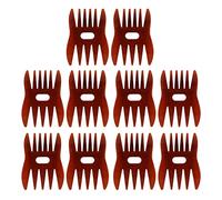 Cygmophing Wide Tooth Comb Double Sided Safe Small Men Hair Styling Comb for Barber Hairstylist 10pcs (Marrone trasparente)