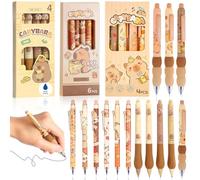 CYGMRFH Penna cancellabile Capybara, Capybara Penna a sfera cancellabile 14 pezzi Set di penne termocancellabili Kapibara con design Cane d'acqua Set di penne cancellabili Ideale per scuola