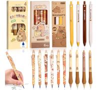 CYGMRFH Penna cancellabile Capybara, Capybara Penna a sfera cancellabile 14 pezzi Set di penne termocancellabili Kapibara con design Cane d'acqua Set di penne cancellabili Ideale per scuola