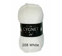 Cygnet DK Double Knitting 208 Bianco 100g Filato Di Lana