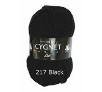 Cygnet DK Double Knitting 217 Nero 100g Filato Di Lana
