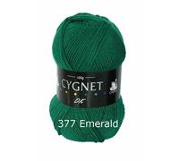 Cygnet DK Double Knitting 377 Emerald 100G Filato Di Lana