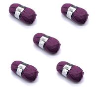 Cygnet Purple Aran - Confezione da 5 gomitoli da 100 g, colore: erica