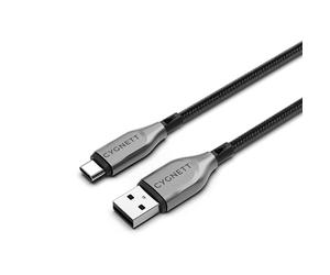 Cygnett Cavo blindato da USB-C a USB-A (USB 2.0) 60 W ricarica rapida (2 m, nero