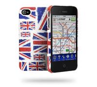 Cygnett - Cover per iPhone 4s, con pellicola di protezione, motivo: bandiera della Gran Bretagna