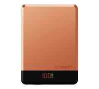 CYGNETT, Powerbank magnetico da 5000 mAh con porta USB-C, Oro rosa