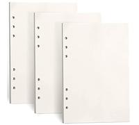 CYH 3 Pacchi Confezioni di Ricarica di Carta A5, Bianco Ricariche di Carta con 6 Fori Formato A5, Fogli Ricambio di Carta A5, per 6 Anelli Raccoglitori per Quaderni, 135 Fogli/270 Pagine