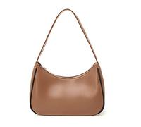 CYHTWSDJ Borsa a tracolla da donna, graziosa borsa hobo tote mini pochette con chiusura a cerniera, Caffè e nero, Large