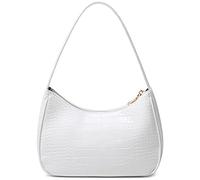 CYHTWSDJ Borsa a tracolla da donna, graziosa borsa hobo tote mini pochette con chiusura a cerniera, Coccodrillo e bianco, Large