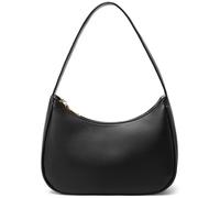 CYHTWSDJ Borsa a tracolla da donna, graziosa borsa hobo tote mini pochette con chiusura a cerniera, Nero, Large