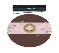 CYHTYM Grande tappetino circolare per Mahjong, antiscivolo e antirumore, spesso, nuovo, in stile cinese.(85cm/33.4")