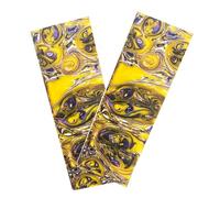 CYHTYM Manico Di Coltello Bilance per manico di coltello fai da te giallo viola realizzate in materiale di resina vuota, utilizzate per intagliare opere d'arte decorative(120x40x30mm)