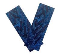 CYHTYM Manico Di Coltello Blocco materiale per manico coltello G10 in 2 pezzi - Opzioni modello Damasco in 5 colori per opere d'arte intaglio fai-da-te(Blue,115X45X8MM)