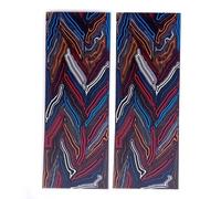 CYHTYM Manico Di Coltello Blocco materiale per manico coltello G10 in 2 pezzi - Opzioni modello Damasco in 5 colori per opere d'arte intaglio fai-da-te(Multi-colored,130X45X8MM)