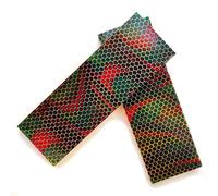 CYHTYM Manico Di Coltello Manico per coltello fai da te, materiale vuoto, 2 pezzi, struttura a nido d'ape in resina sintetica rossa, verde, nera(120X40X30MM)