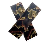 CYHTYM Manico Di Coltello Materiale vuoto in scala per manico di coltello in resina 2 pezzi, struttura in marmo, utilizzato per artisti, falegnami, intaglio(Black)