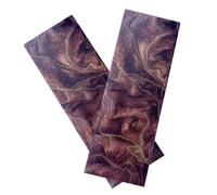 CYHTYM Manico Di Coltello Materiale vuoto in scala per manico di coltello in resina 2 pezzi, struttura in marmo, utilizzato per artisti, falegnami, intaglio(Brown)