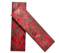 CYHTYM Manico Di Coltello Materiale vuoto per bilance con impugnatura a lama, materiale in resina con struttura in marmo di carbonio frantumato rosso nero fai-da-te(2pcs,135x40x8mm)