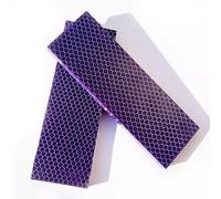 CYHTYM Manico Di Coltello Materiale vuoto per manico di coltello, set da 2 pezzi, struttura a nido d'ape viola, opere d'arte decorative per intaglio fai-da-te(120x40x8mm)