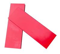 CYHTYM Manico Di Coltello Set da 2 pezzi di bilance per manici per coltelli da esterno realizzati in materiale grezzo, pannelli patch a trama fine realizzati a mano fai-da-te(Red)