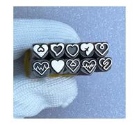 CYHTYM Timbri in Metallo Kit per stampaggio in Acciaio al Carbonio da 10 Pezzi, Motivo a Forma di Cuore da 3 mm/5 mm, Gioielli, Pelle, Legno, Metallo, Sigillo Stampato(3mm)